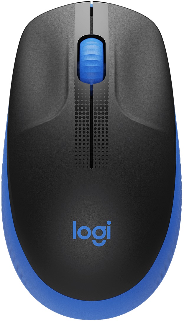 Mouse Wireless Logitech M190 - Blue/Black